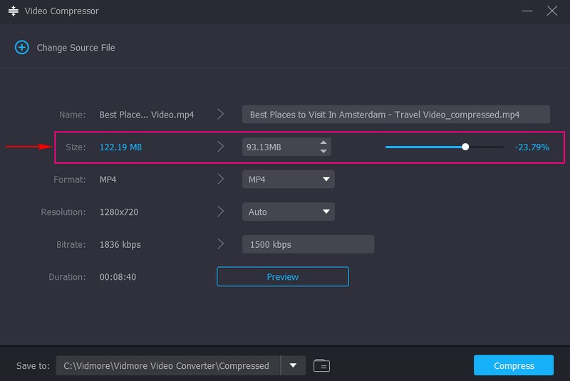 下向き矢印またはポインターを使う