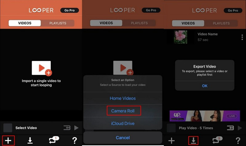 Looperを使ってiPhoneで動画をループ再生する方法