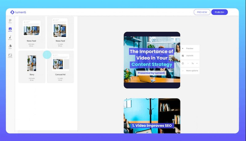 初心者向け Lumen5 動画編集ソフト