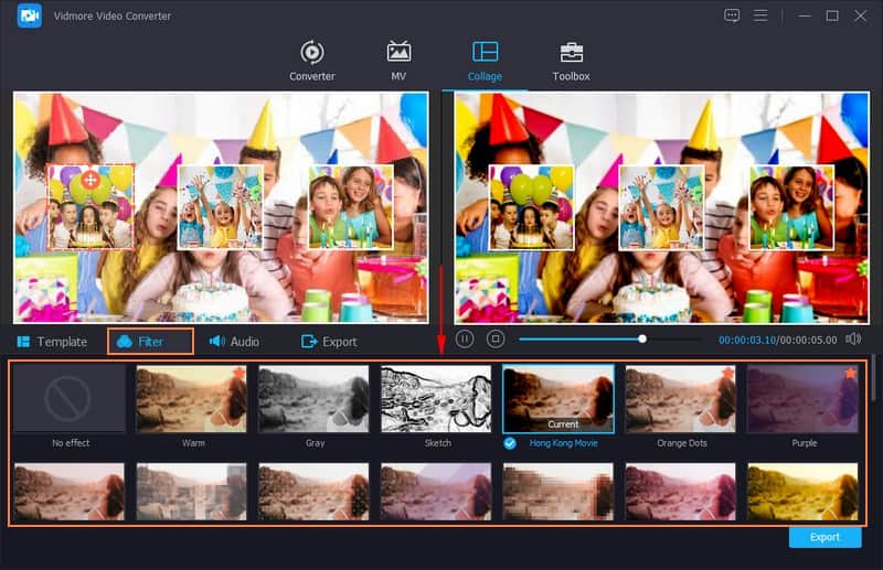 プリセットを選択