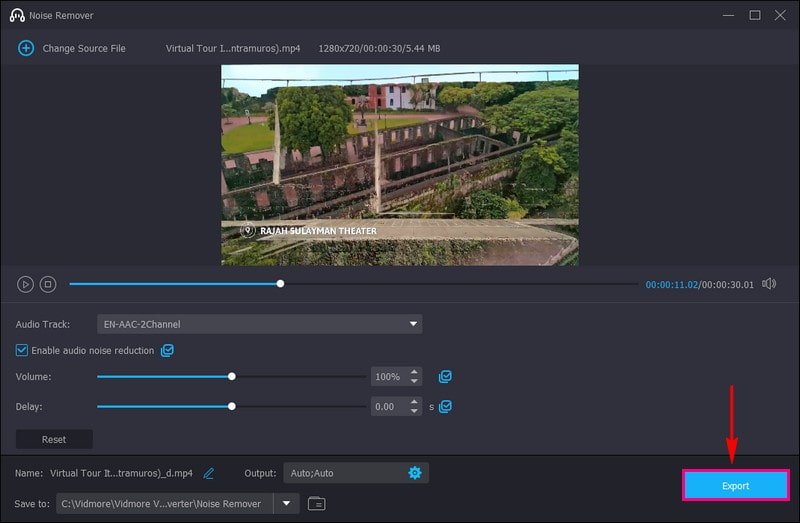 Save Your Video without Background Noise