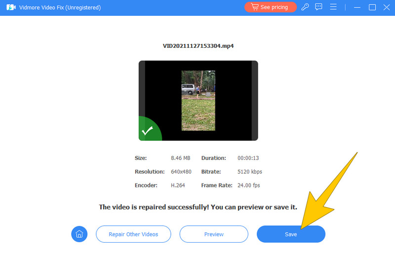 Vidmore Video Fix カクつく動画の書き出し