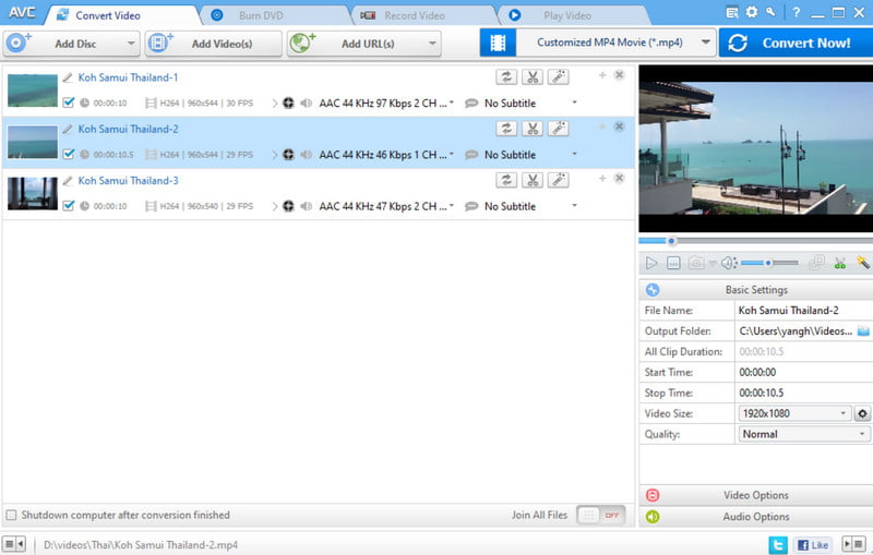 Any Video Converter ツール