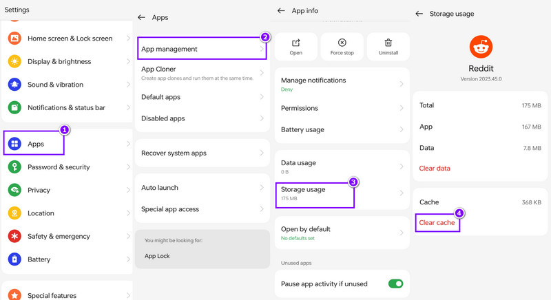 Android で Reddit のキャッシュを削除