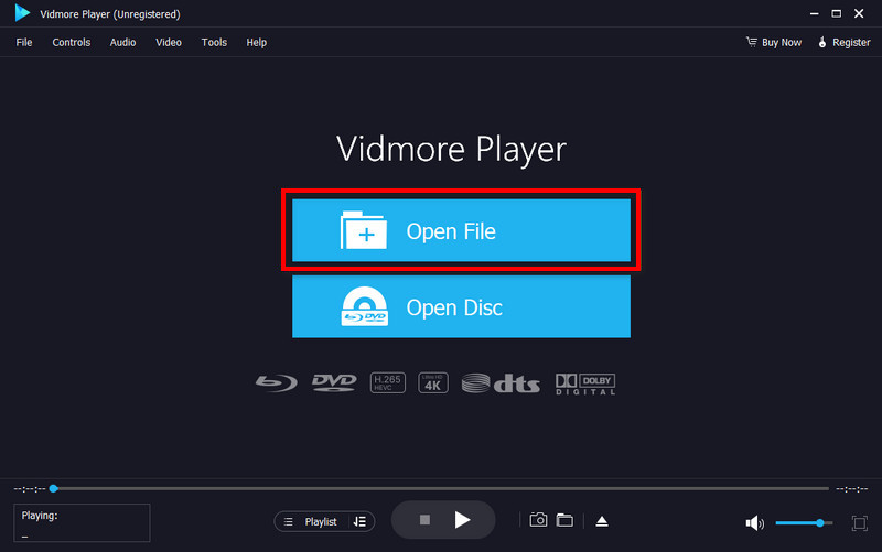 「ファイルを開く」ボタンをクリック