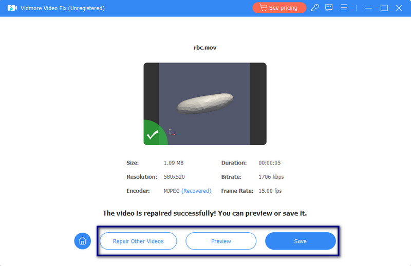 動画ファイルを確認または保存