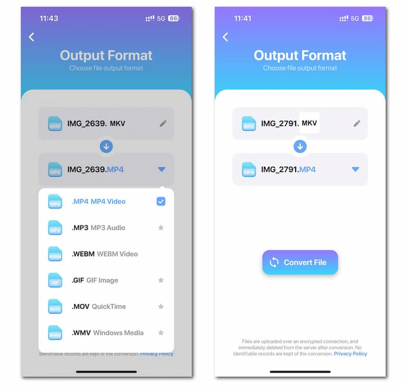 iPhoneでMKVをMP4に変換