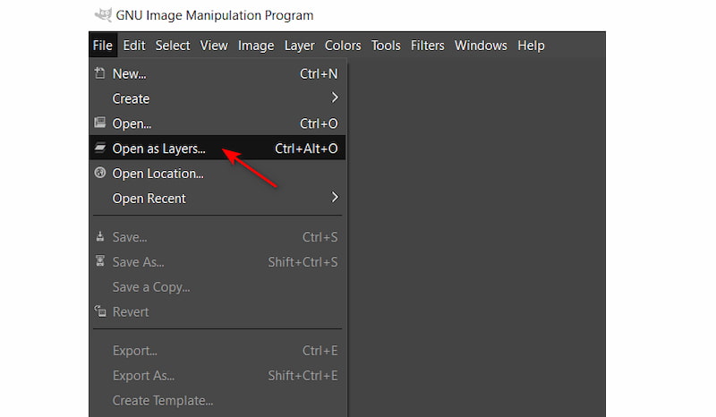 レイヤーとして開く