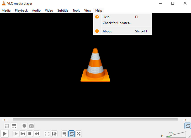 VLC アップデートの確認