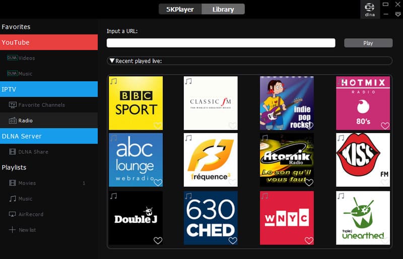 5KPlayer ラジオプレーヤー