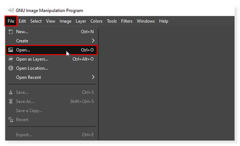 GIMP で JFIF ファイルを開く