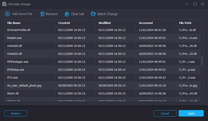 Vidmore File Date Changer