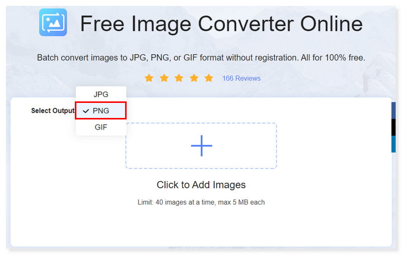 Vidmore Free 形式を選択