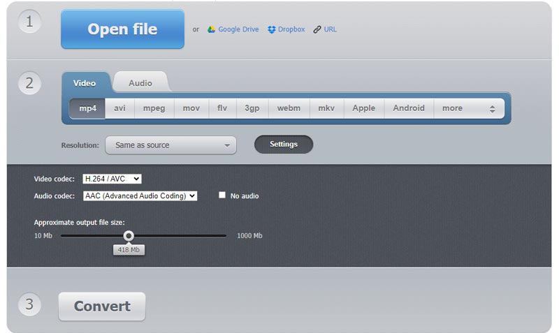 123Apps インターフェース