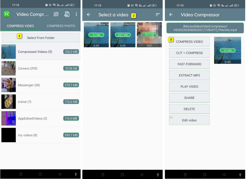 Twitter動画 アプリ圧縮 実行