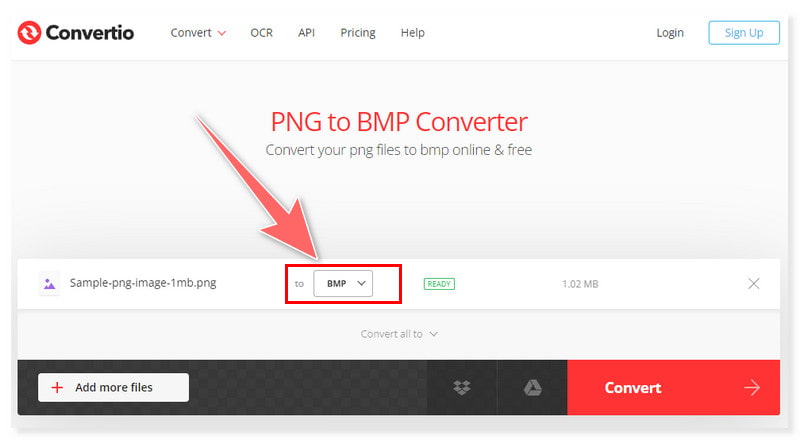 Convertio オンライン BMP コンバーター