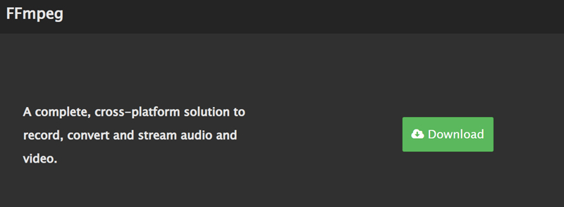 FFmpeg をダウンロード