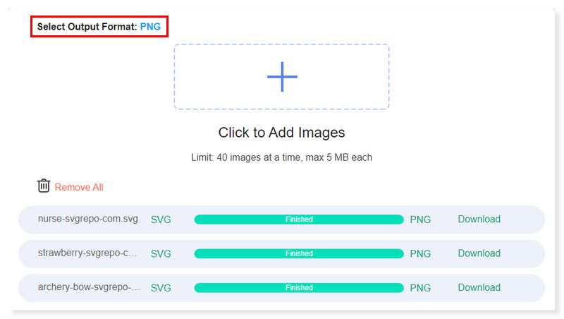 Vidmore Free Online 形式を選択