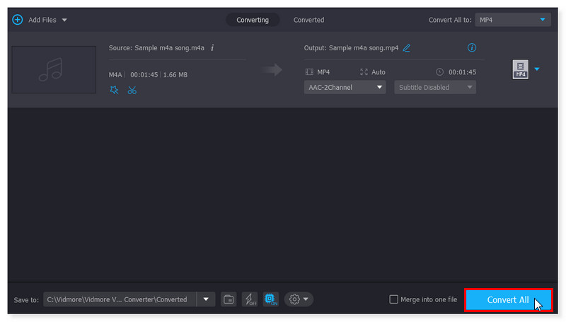 Vidmore オフライン すべてのファイルを変換