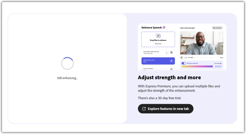 Adobe Podcast 音声を強化