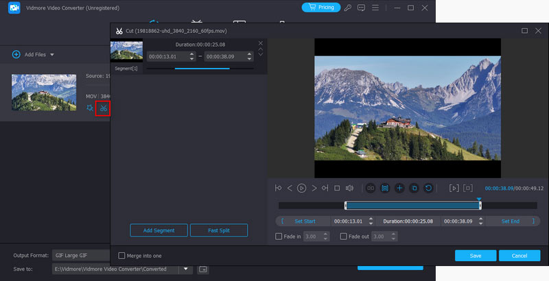 MOVをカットしてGIFに変換