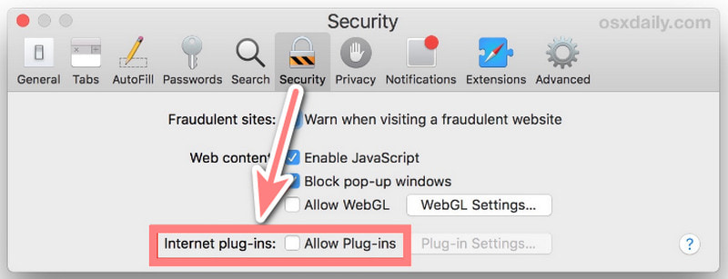 プラグインを無効にする
