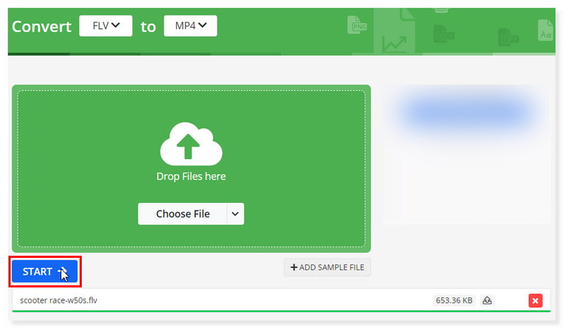 Online Convert FLV変換を開始