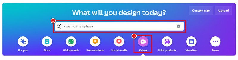 ［動画］を選択して「Slideshow」を検索