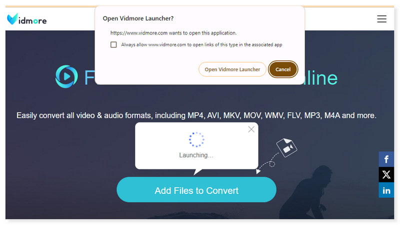 Vidmore オンライン MPG → MP3