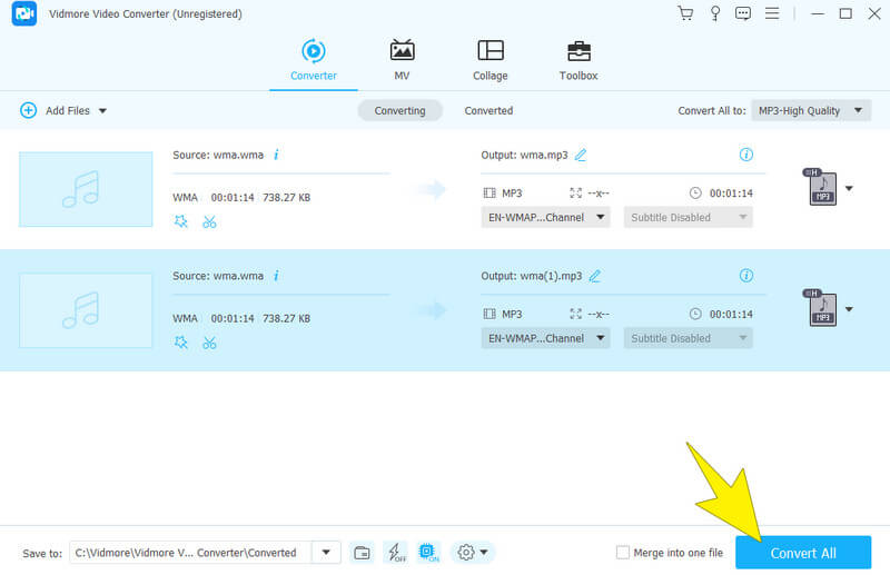 WMA を MP3 に変換 Vidmore 変換