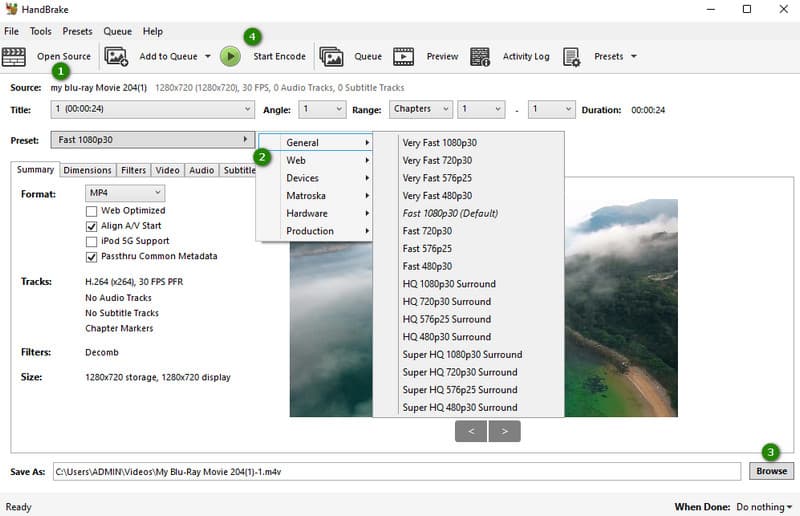 WMV MP4 HandBrake 変換