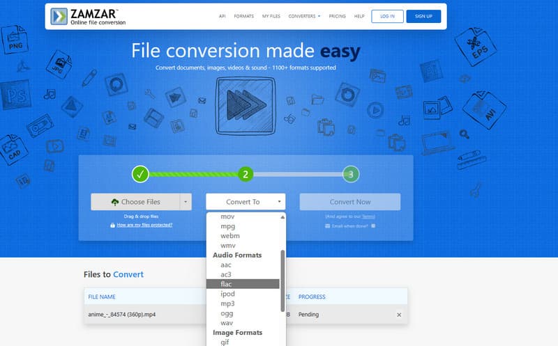 MP4 Flac Zamzar オンライン