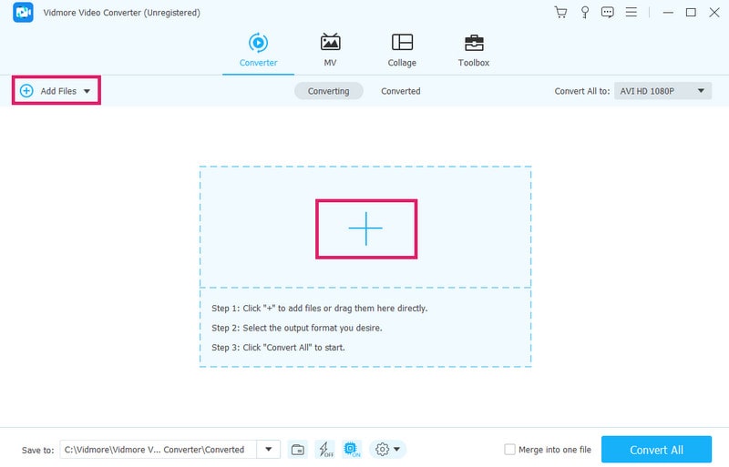 AVI GIF Vidmore ファイルを追加