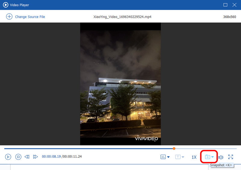 Vidmoreでスナップショット機能をクリック