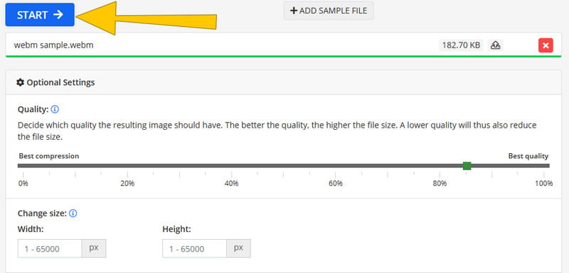 WEBM PNG 変換 Online Convert 変換