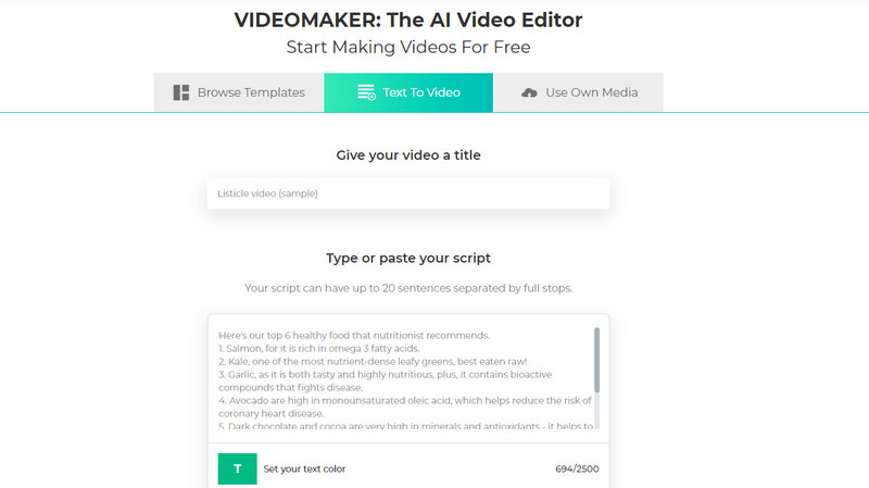 Designs.ai ジェネレーター ツール