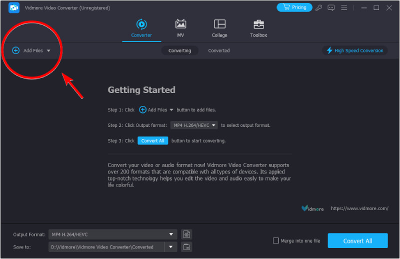 SWF コンバーター Vidmore 追加