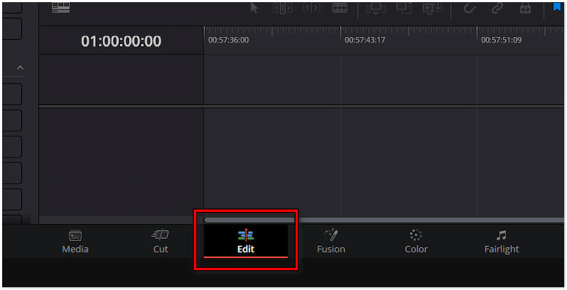 Editタブにアクセスする
