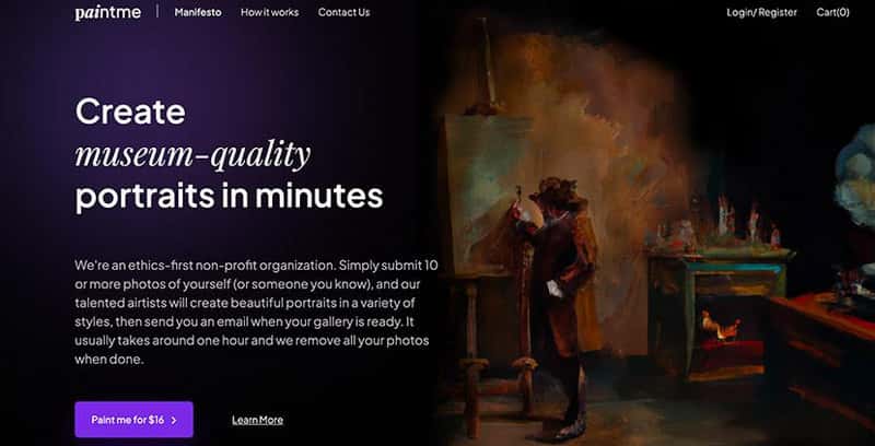 AI画像ジェネレーター PaintMe