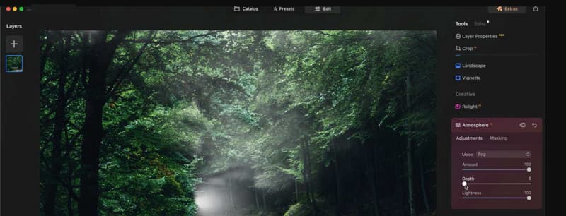 AIフォトエディター Luminar