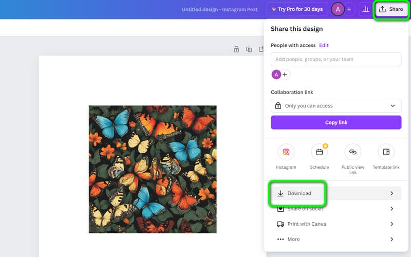 Canva 画像をダウンロード