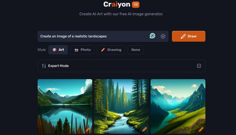Craiyon AI ツール