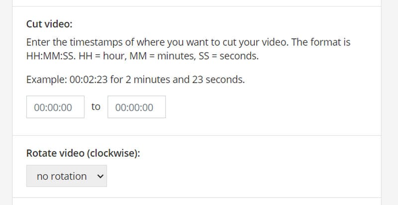 オンラインで動画をカット