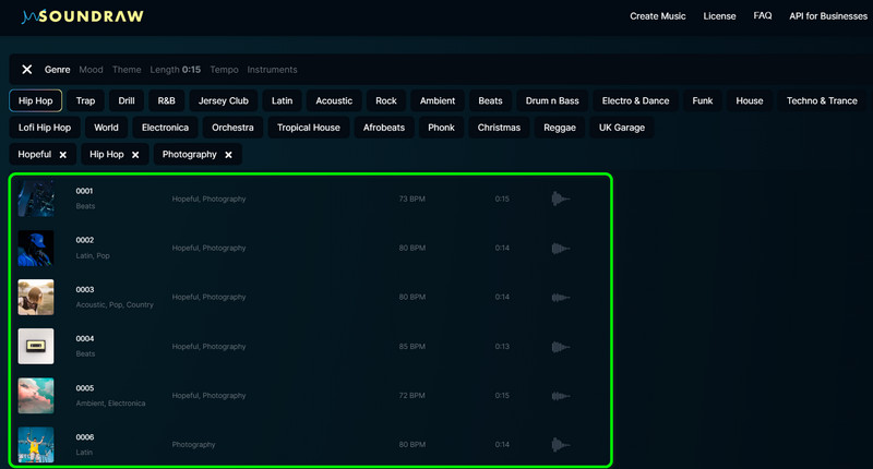ジャンル・ムード・テーマなど