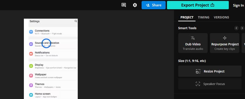 Kapwing 書き出し