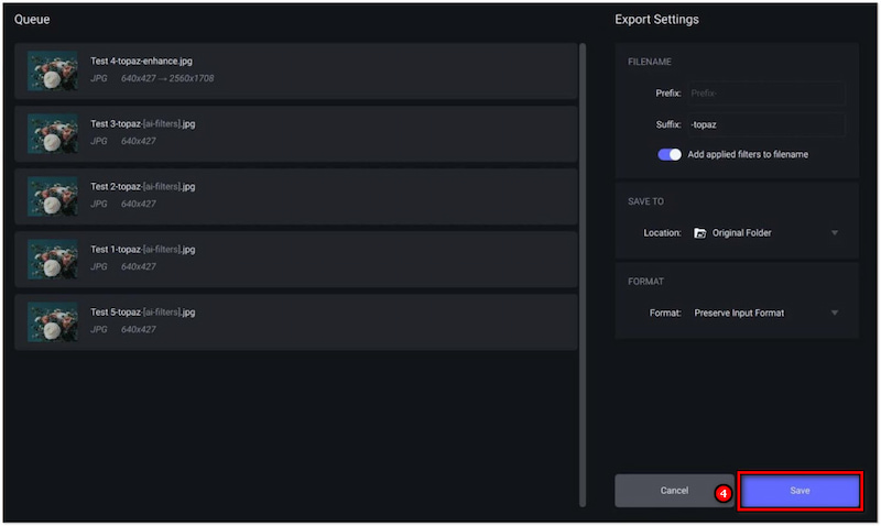 強化した画像を保存