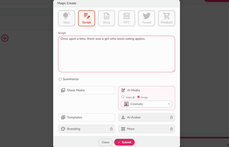 テキストから動画へ機能（Text to Video）