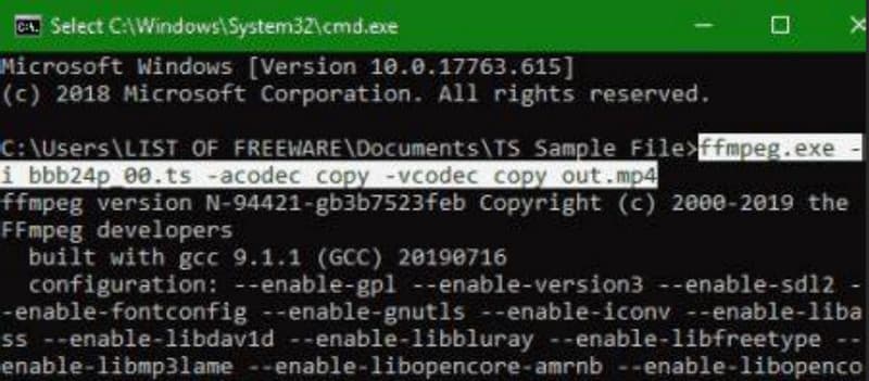 TSコンバーター FFmpeg