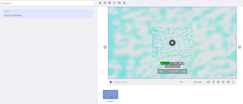 ビジュアル素材から動画に変換する機能