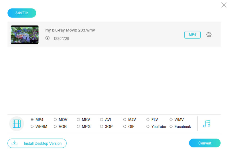 WMVコンバーター Vidmore オンライン